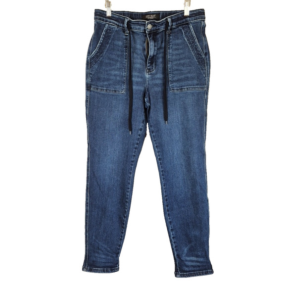 Judy Blue Denim - Judy Blue Jeans Womens 11/30 Black Jogger High Waist Drawstring Stretch JB88740